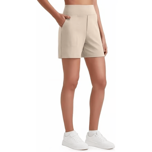 High Waisted Yoga Bermuda Shorts | Women Casual Activewear
