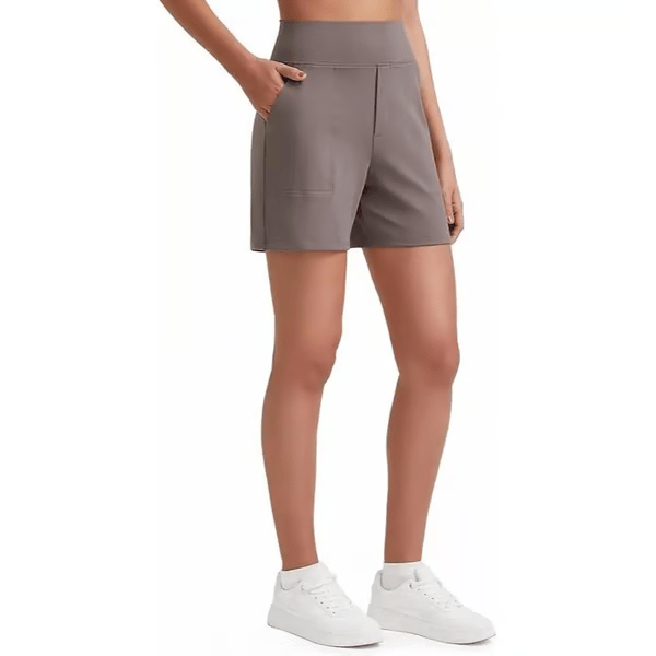 High Waisted Yoga Bermuda Shorts | Women Casual Activewear
