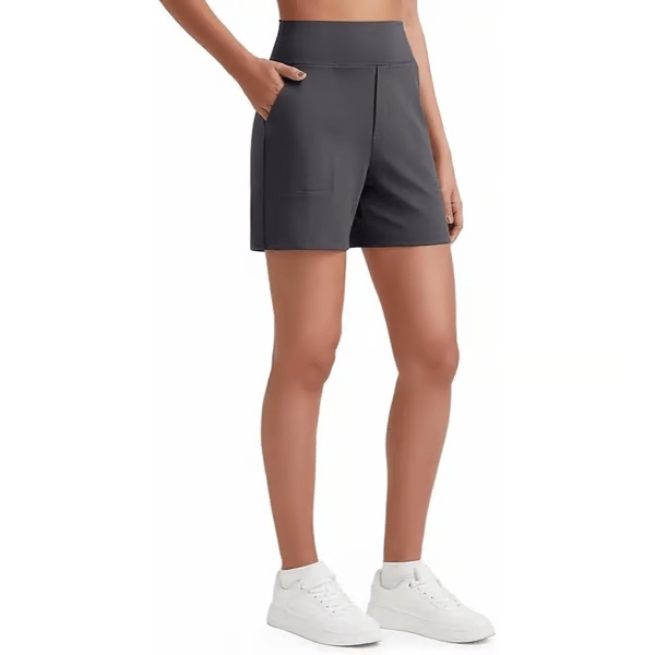 High Waisted Yoga Bermuda Shorts | Women Casual Activewear