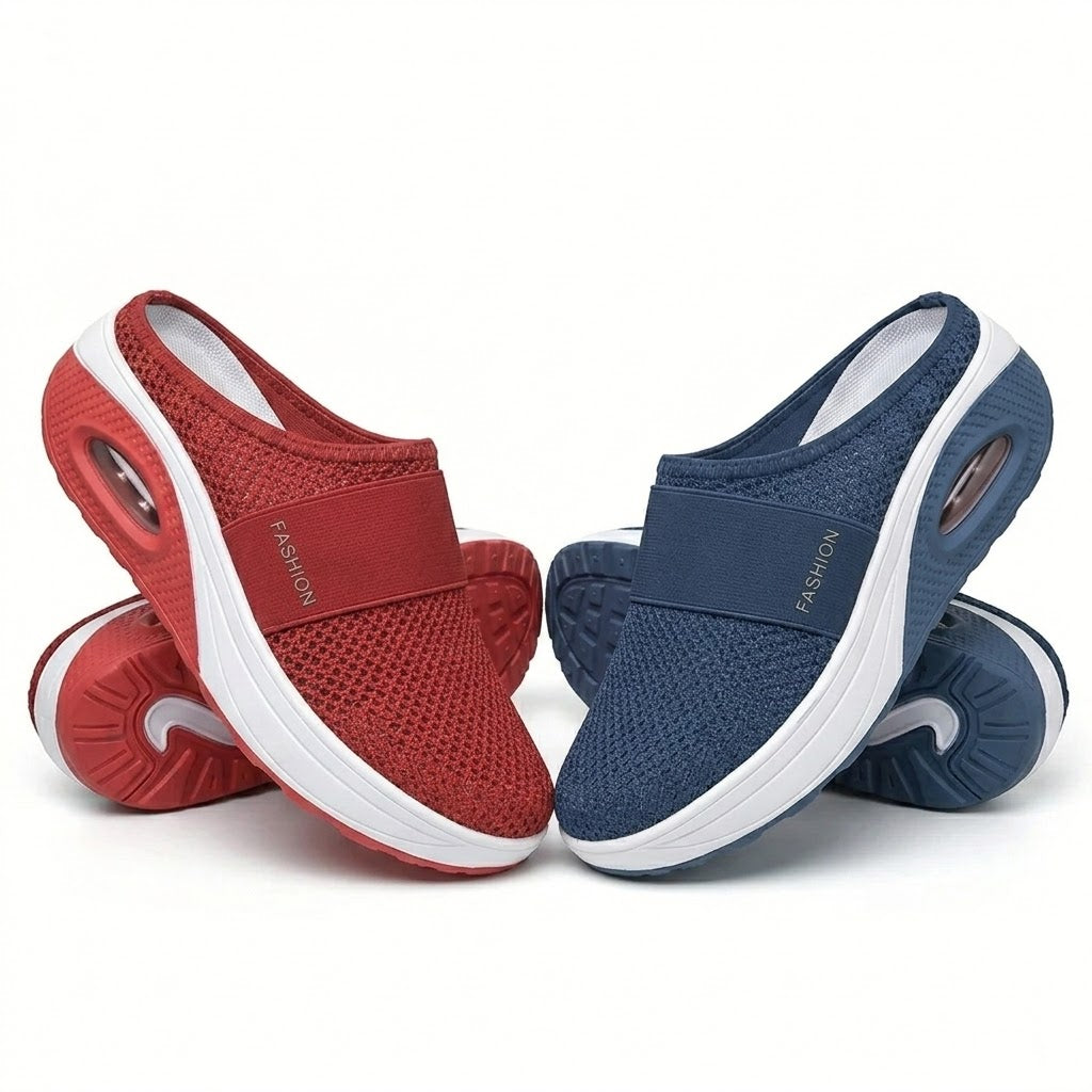🔥 LETZTER TAG SALE – 80 % RABATT ✨BQODQO® Luftpolster Slip-on Walking Schuhe mit Fußgewölbeunterstützung, für Damen