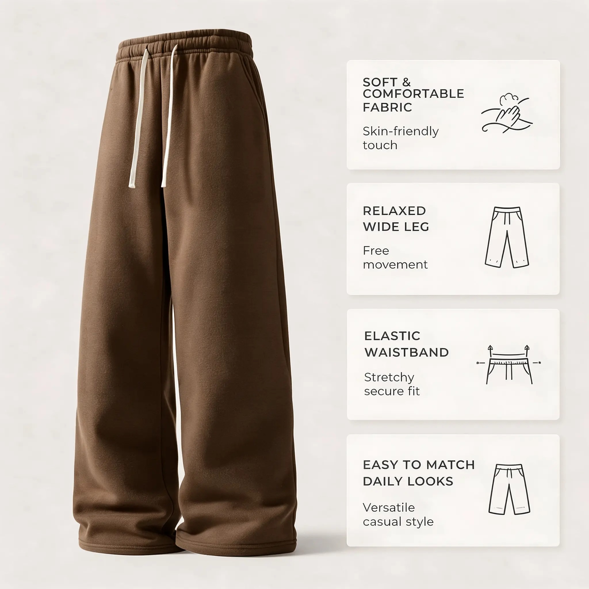 Fall & Winter Styles Ultra-Soft Wide-Leg Sweatpants | Breathable athletic pants for basketball, running, and gym