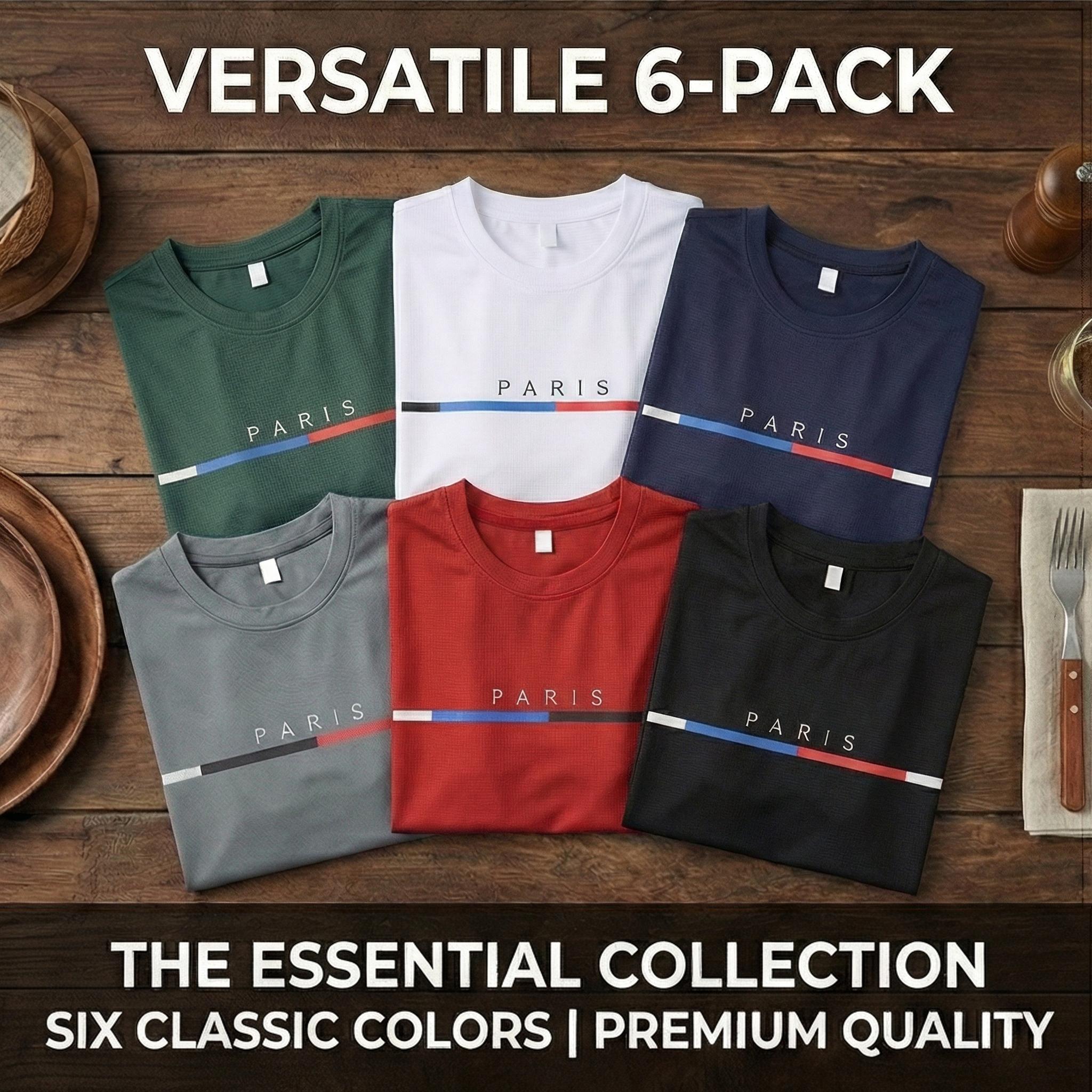 OKP Men's 6-Pack Graphic Tees Short Sleeves Moisture Wicking Quick-Dry Athletic Cut Soft Tops for Summer Training & Running Value Set summerwins Fitness Apparel Fitness T Shirt tiktokshopbacktoschool