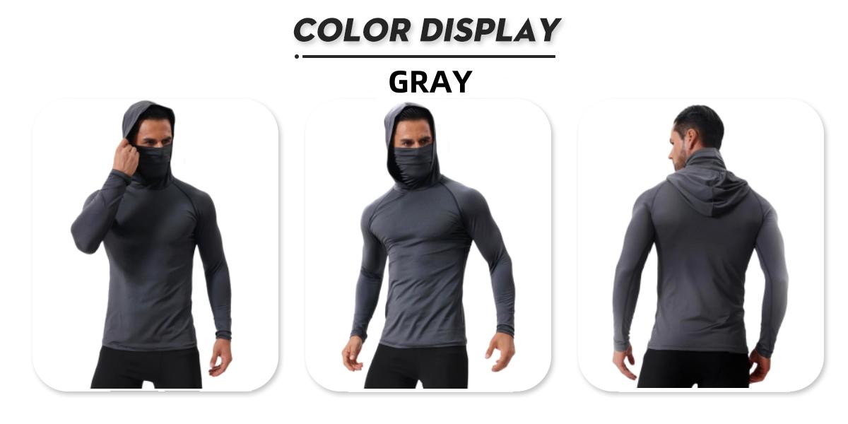 OKP 6-Piece Men's Casual Hoodie Pullovers Blue Black Light Gray Slim Fit Long Sleeve Lightweight UPF Sun Protection Soft Breathable Timeless Classic Versatile Machine Washable Comfort Multi-Occasion Wear Menswear Set Stylish Tops summerwins