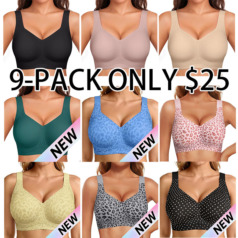 Women Seamless Lift Bra Wireless Push Up No Underwire Full Coverage Plus Bras