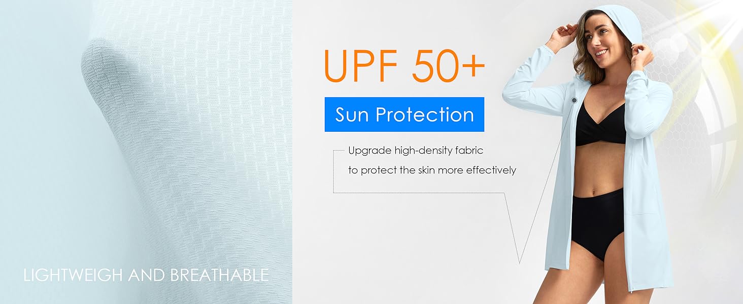 G Gradual Women's UPF 50+ Sun Protection Swim Crochet Bikini Cover Up Full Zipper Hoodie Long Jacket SPF Lightweight Beach Cover Ups for Women SummerVibes #TikTokShopStockUp,summerwins
