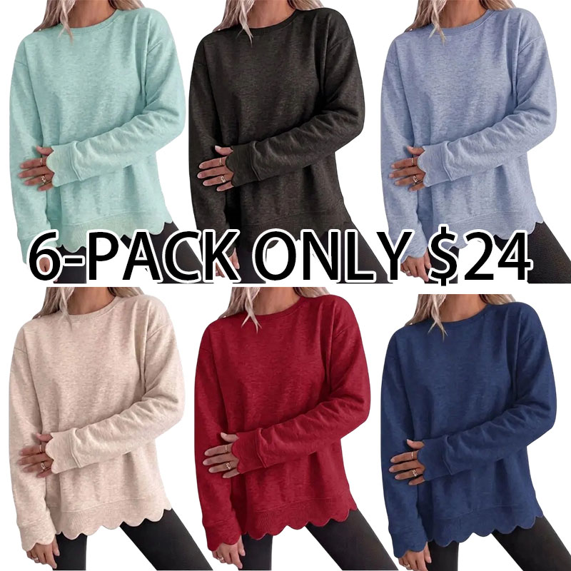 Women's Light Vintage Heather Crew Neck Oversized Tunic Sweatshirt - Long Slee