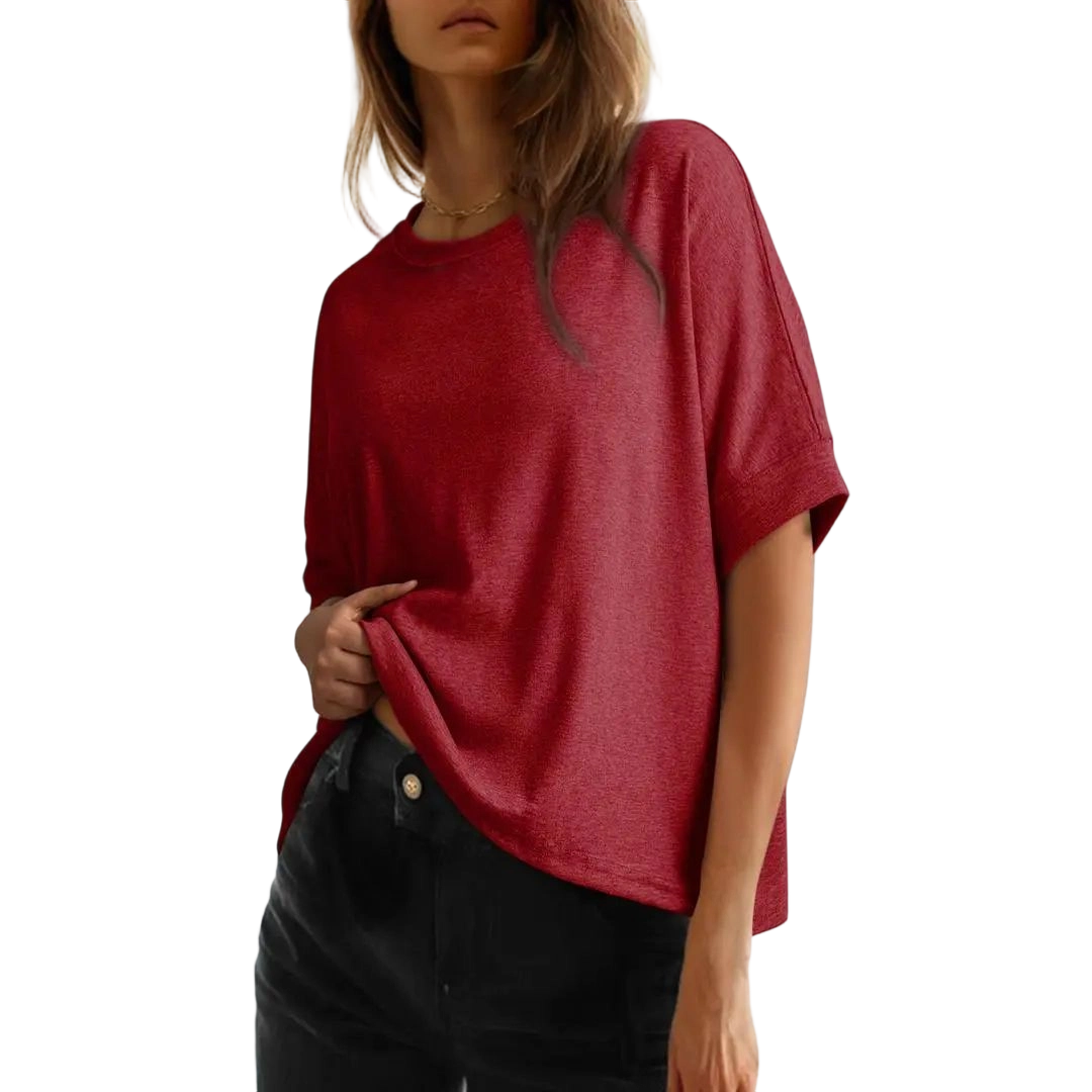 Women's Tops for Women 2026 Loose Oversized Basic Tee Comfortable Soft Fabric Flattering Fit - Womenswear