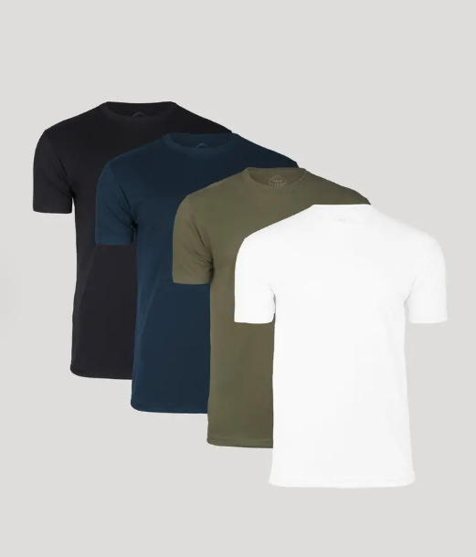 Men's 100% Cotton Crewneck T-Shirt - Classic Fit, Essential Comfort