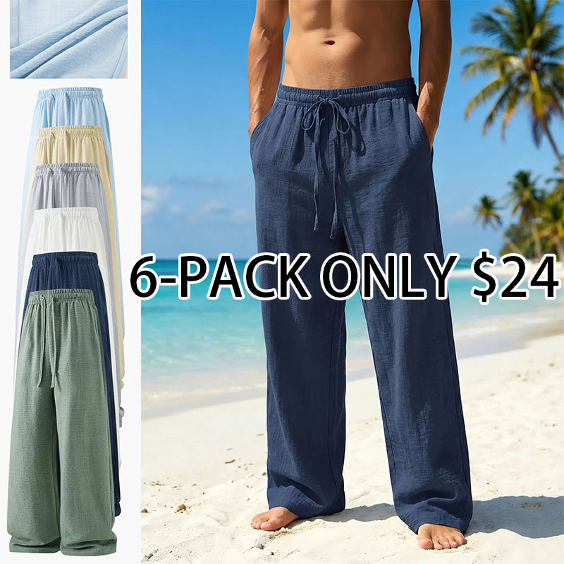 Men's Lightweight Retro Casual Summer Trousers | Loose Fit, Cool and Comfortable