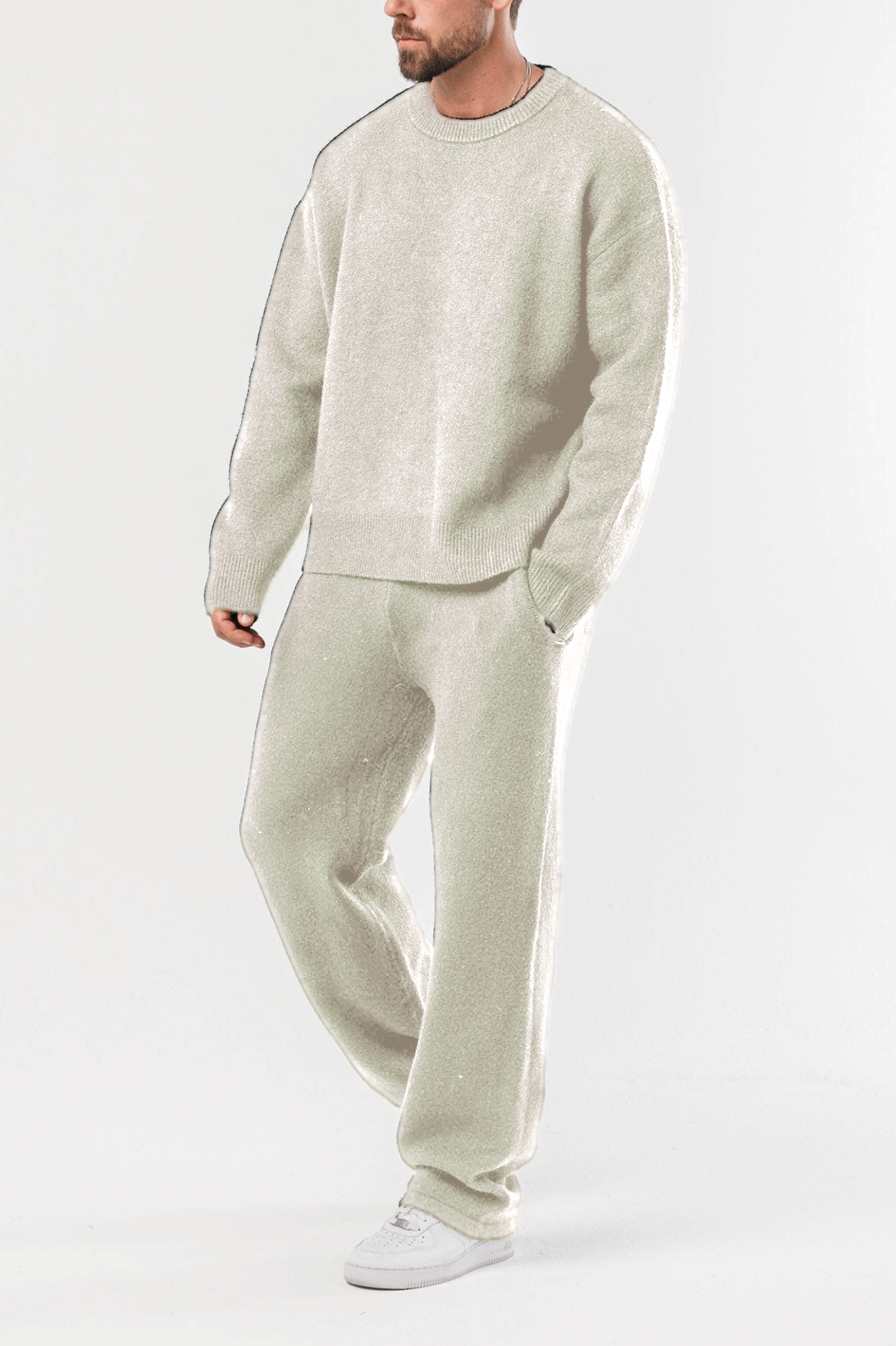 Men’s Classic Knit Sweater Set – Everyday Comfort Outfit