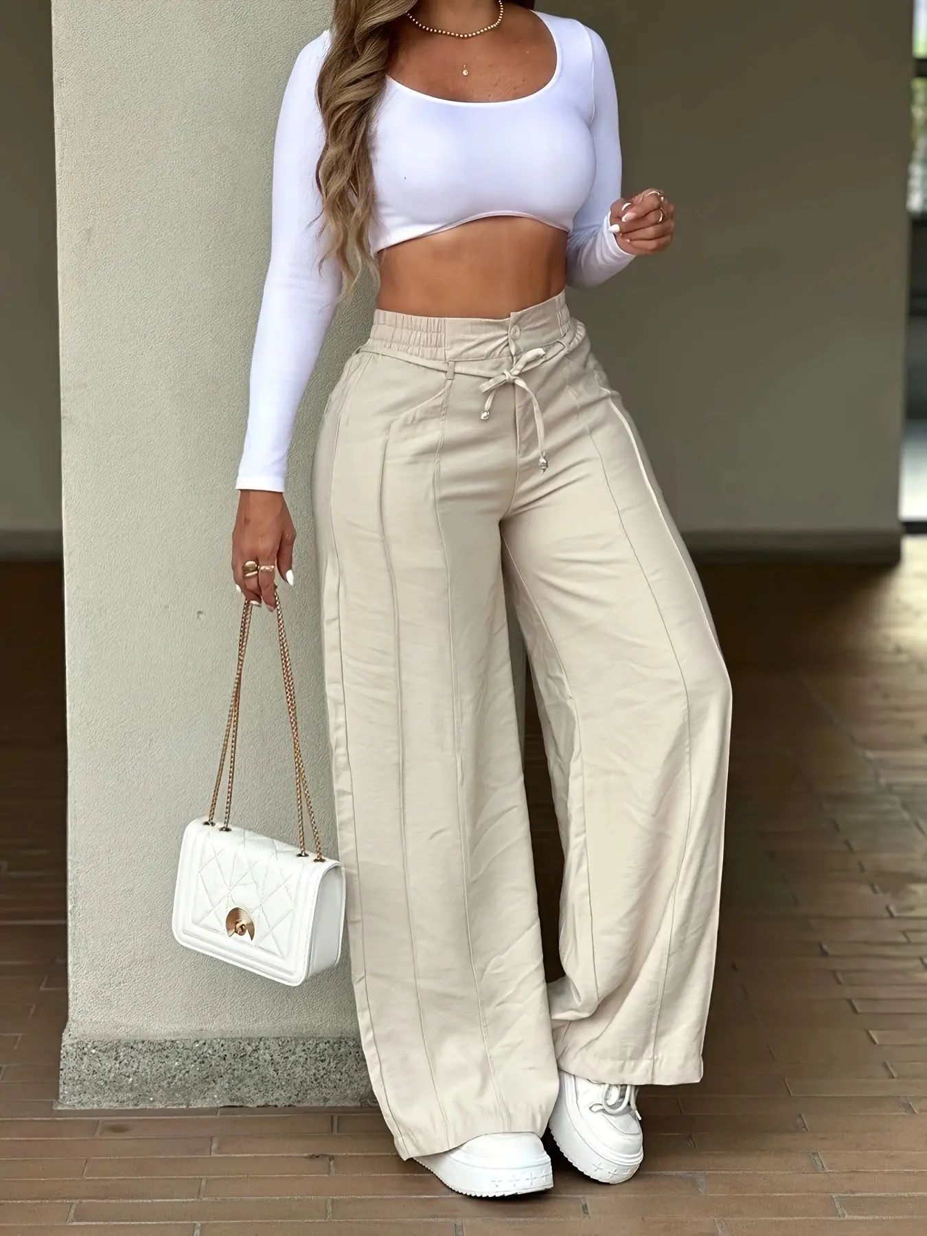 2026 New Women's Wide Leg Casual Pants Trouser