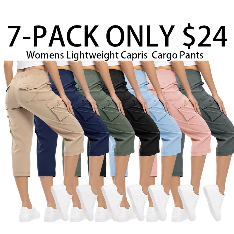 Womens Quick  Lightweight Capris Hiking Cargo Pants