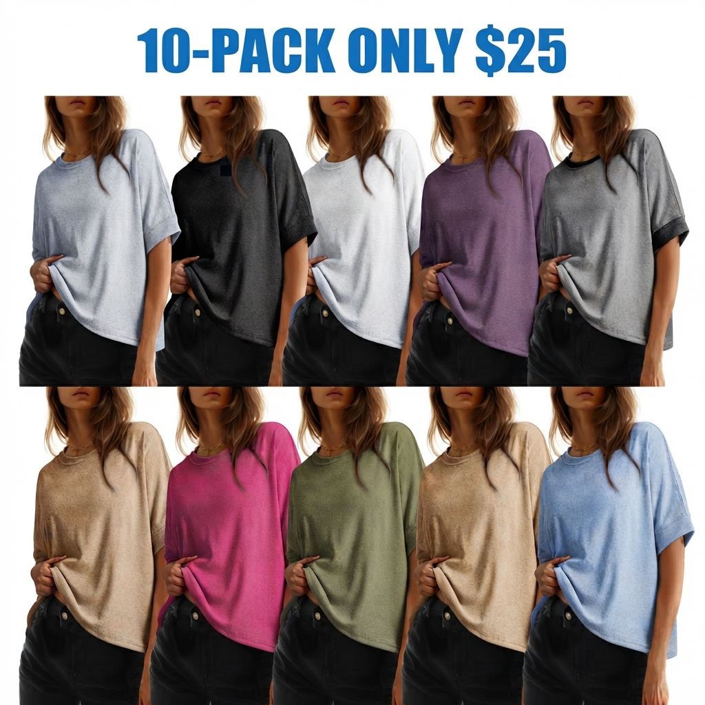 Women's Tops for Women 2026 Loose Oversized Basic Tee Comfortable Soft Fabric Flattering Fit