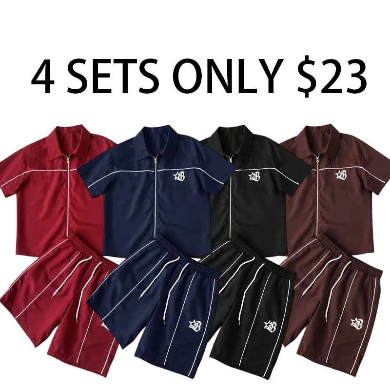 Men's 2-Piece Star Print Summer Streetwear Set