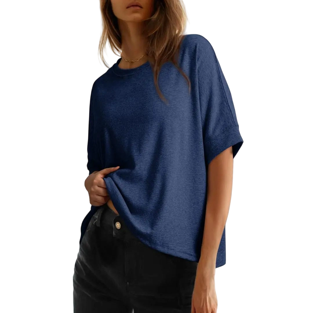 Women's Tops for Women 2026 Loose Oversized Basic Tee Comfortable Soft Fabric Flattering Fit - Womenswear