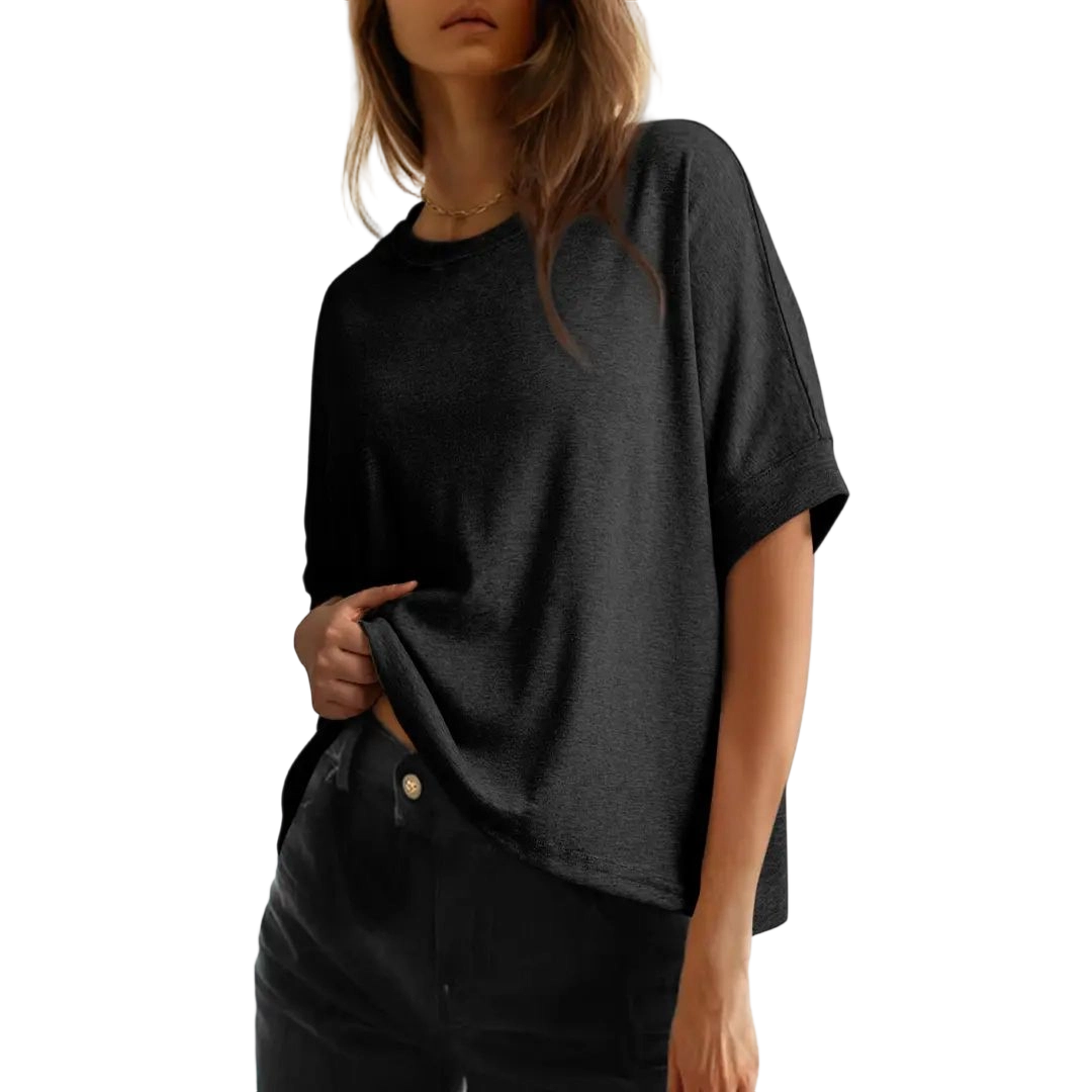 Women's Tops for Women 2026 Loose Oversized Basic Tee Comfortable Soft Fabric Flattering Fit - Womenswear