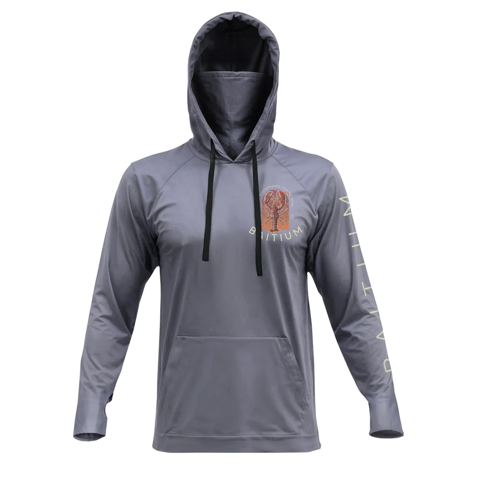 Men’s Hooded UPF 50 Long Sleeve Fishing & Construction Shirt with Gaiter