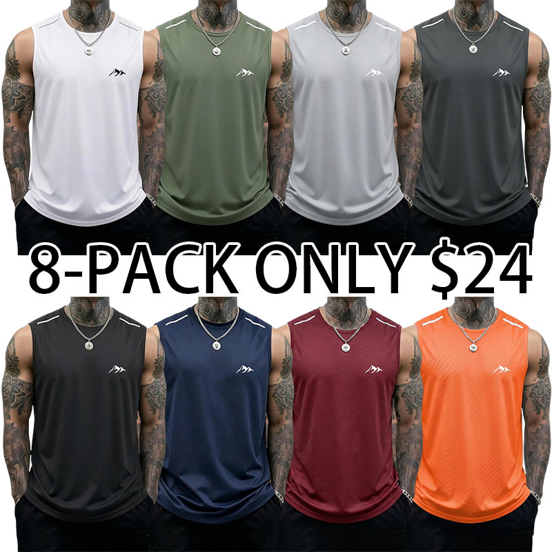 Men's Fitness Elastic Vest: Casual Soft Sleeveless Muscle T-Shirt, Breathable and Quick-Drying