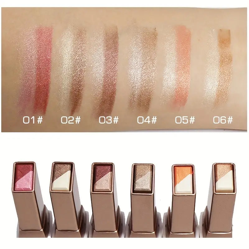 Zweifarbige Lidschatten-Puderpalette mit Farbverlauf