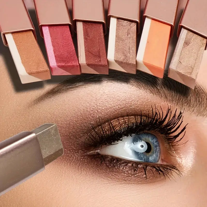 Zweifarbige Lidschatten-Puderpalette mit Farbverlauf