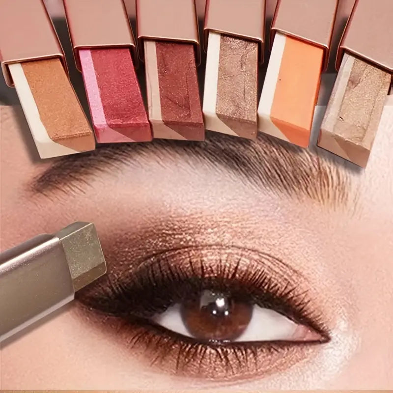 Zweifarbige Lidschatten-Puderpalette mit Farbverlauf