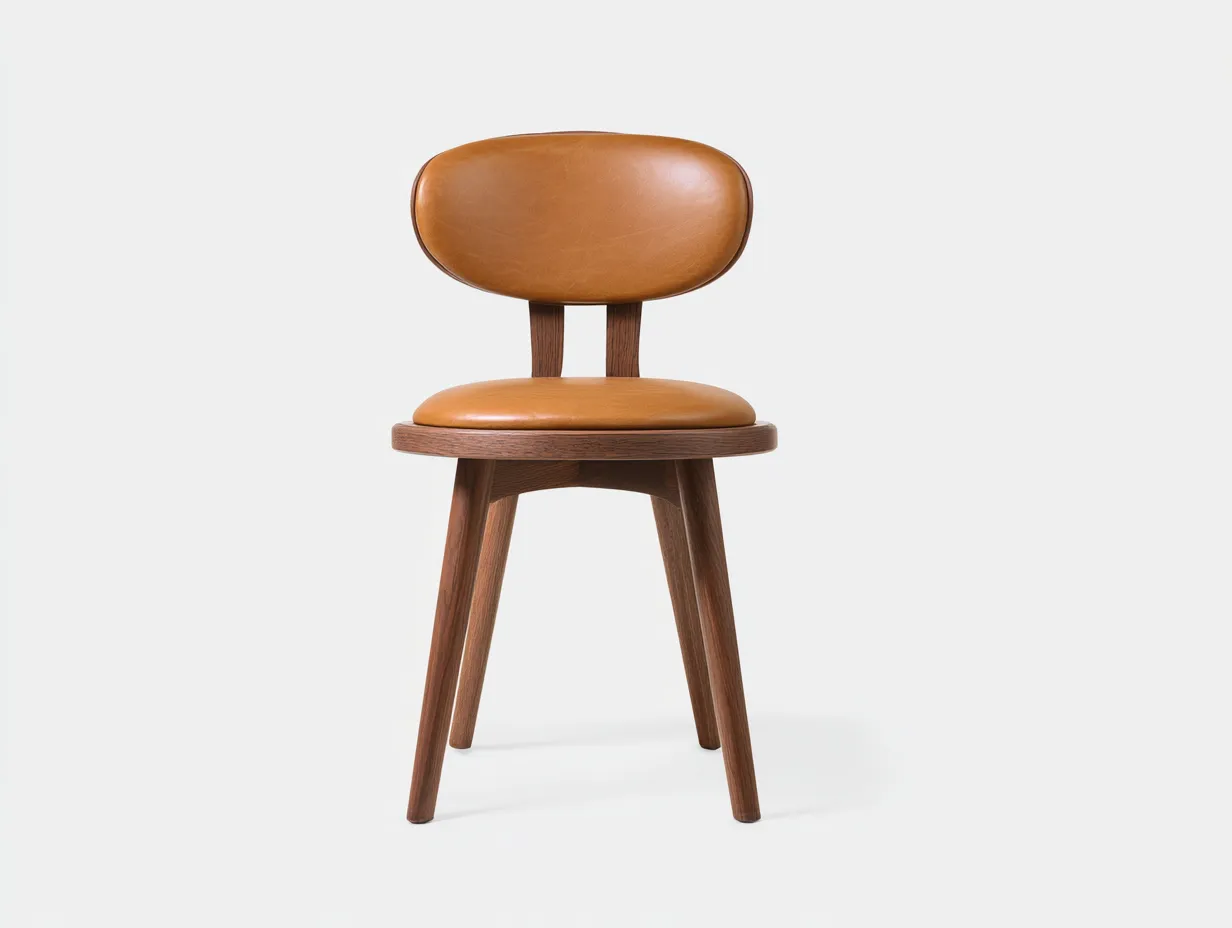 Beistellstuhl Eiche Naturholz - Minimalistisch - 42x48x80 cm - Wohnzimmer-Javovihaus