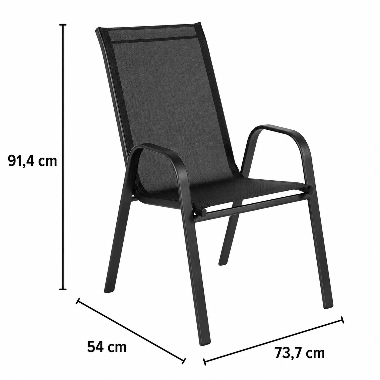 Milo – Ensemble Repas de Jardin 7 Pièces avec Table en Verre