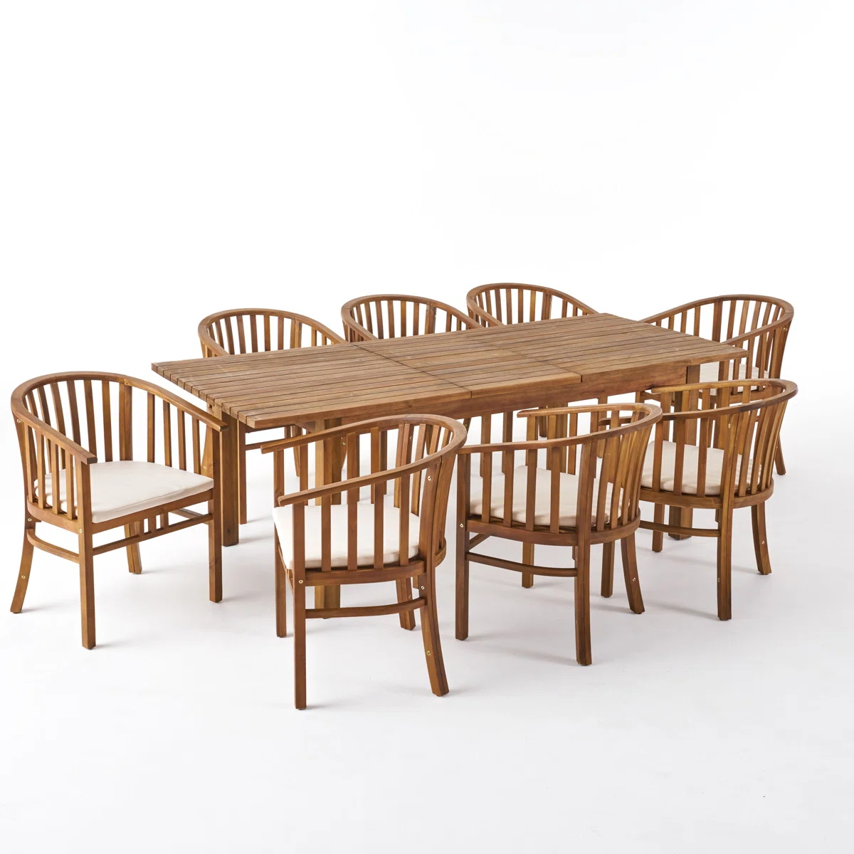Provence – Ensemble de Jardin Extensible 8 Places en Bois d’Acacia Massif