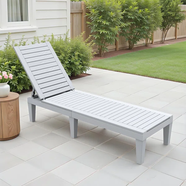 Zalora Sun – Lot de 2 transats inclinables en résine effet bois