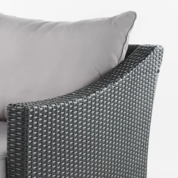 Orlena Lounge – Lot de 2 fauteuils de jardin en résine tressée avec coussins