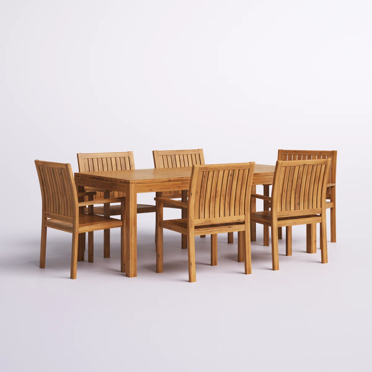 Sorrento – Ensemble Repas de Jardin 6 Places en Bois d’Acacia