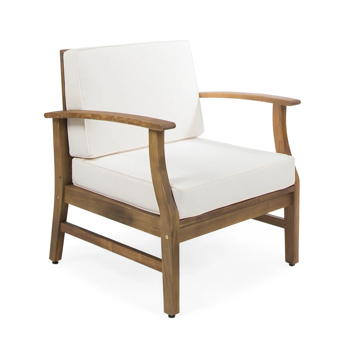 Natura Duo – Salon de jardin 2 places en bois d’acacia avec coussins