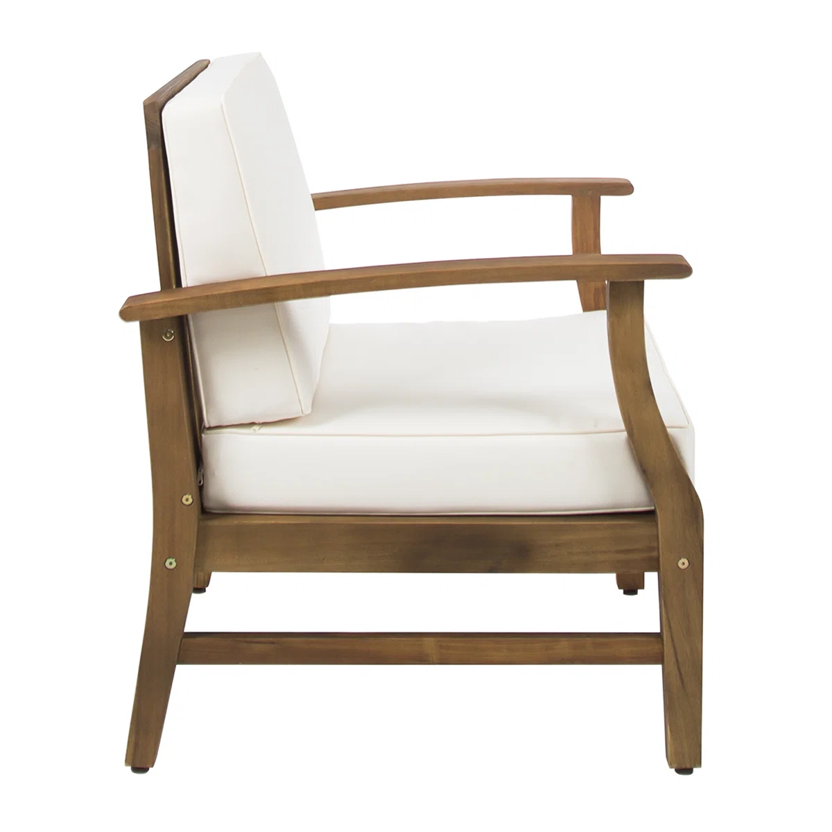 Natura Duo – Salon de jardin 2 places en bois d’acacia avec coussins