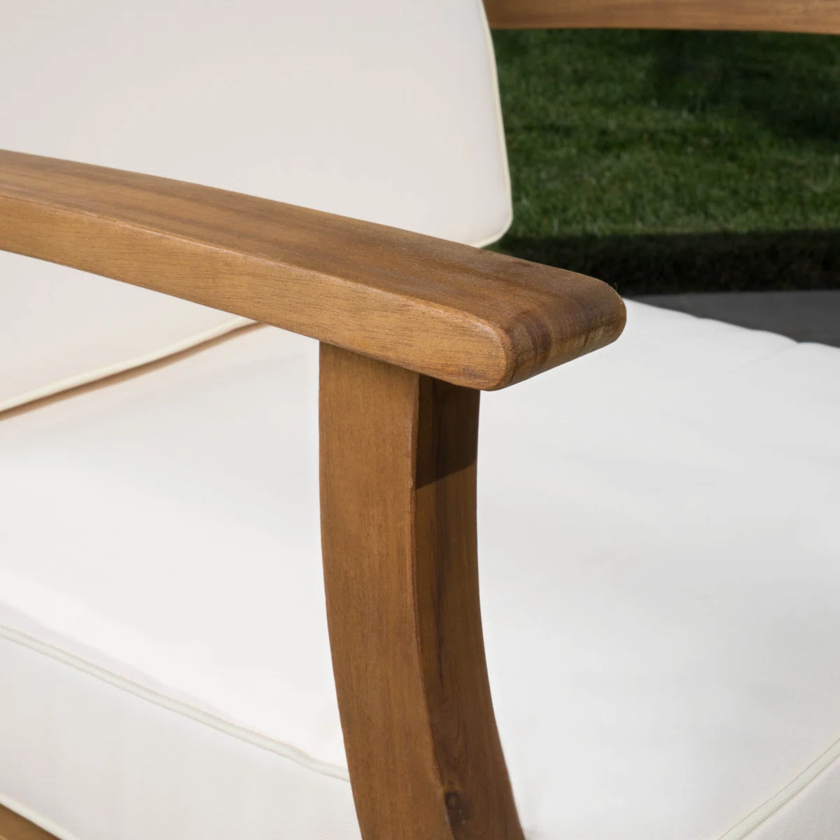Natura Duo – Salon de jardin 2 places en bois d’acacia avec coussins