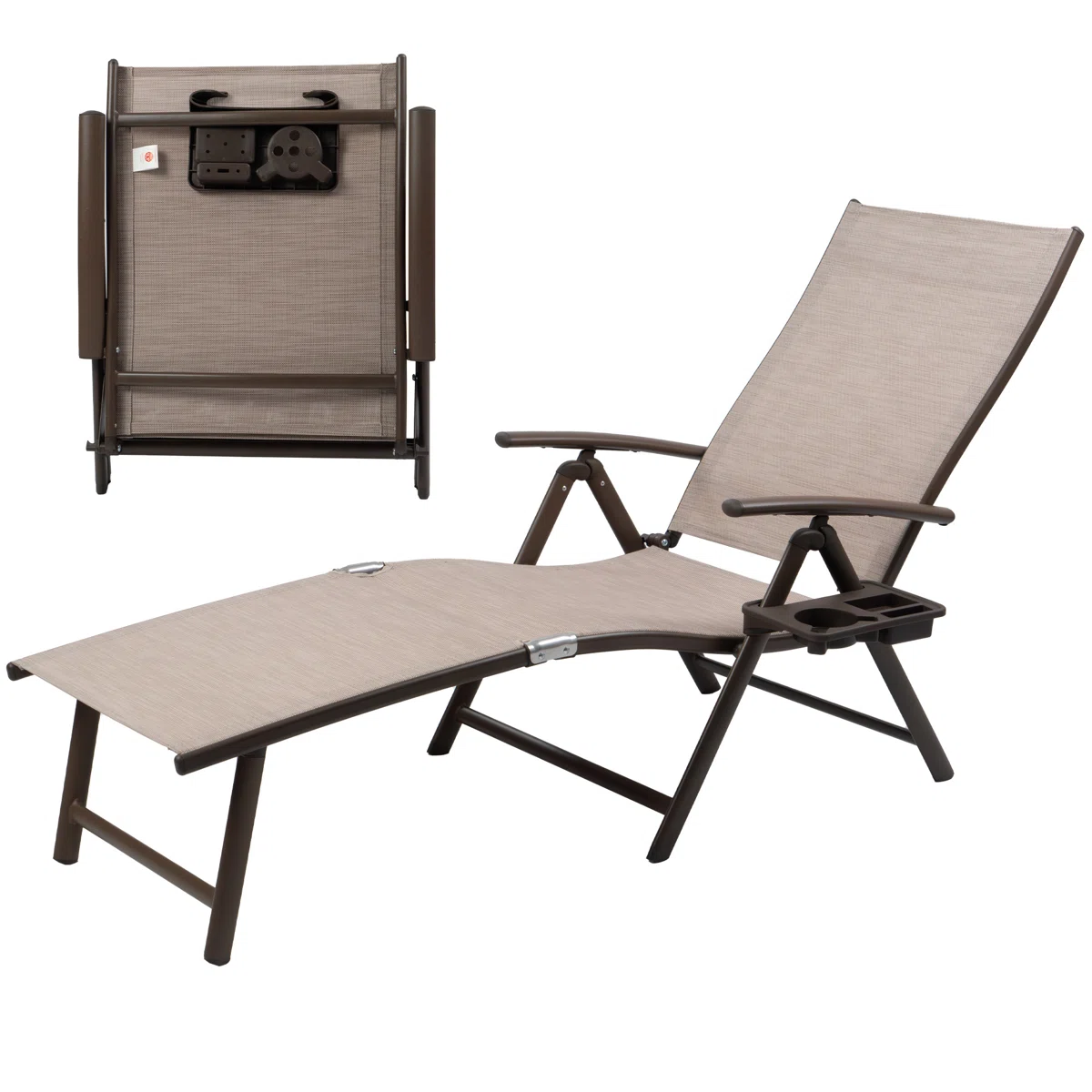 Cozara – Lot de 2 Transats Inclinables en Aluminium avec Coussin