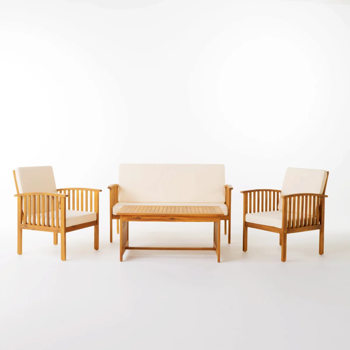 Elvara – Salon de Jardin 4 Pièces avec Coussins Confort Élégant pour Extérieur Moderne