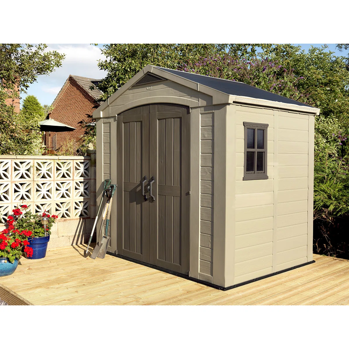 Factor – Abri de jardin en résine à double porte