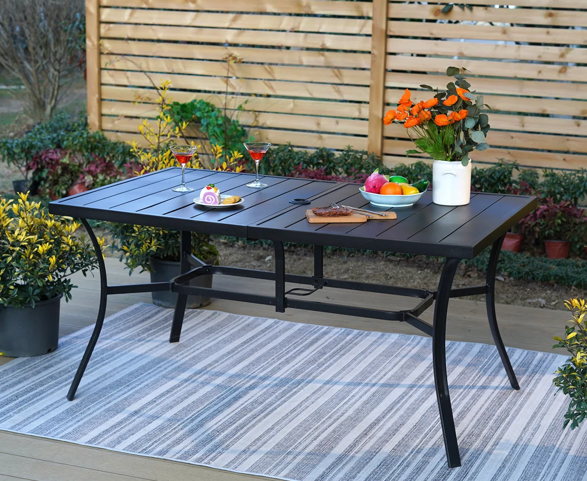 Monza – Ensemble de Jardin 6 Places avec Table Rectangulaire