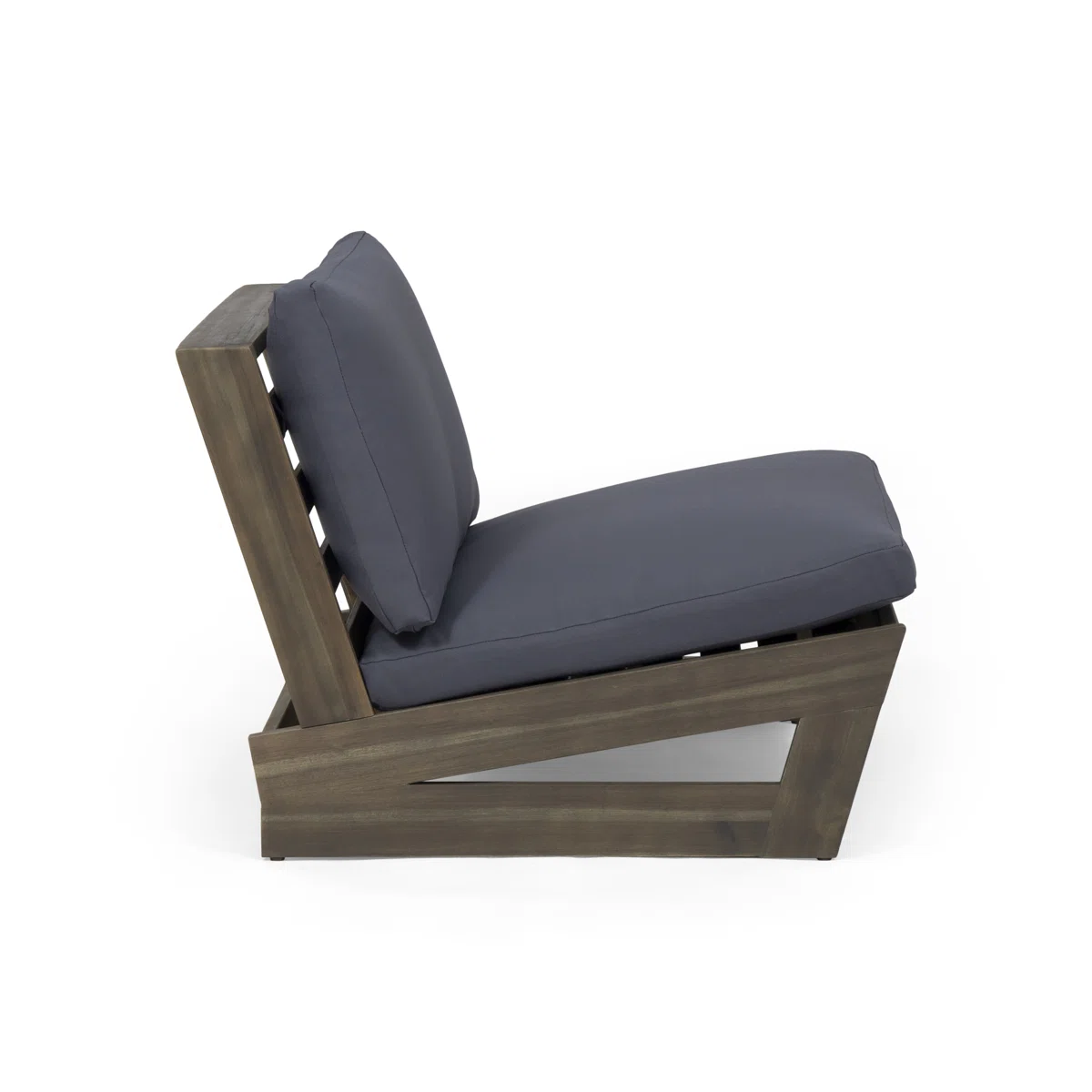 Salon de jardin moderne Louise en bois d’acacia avec coussins