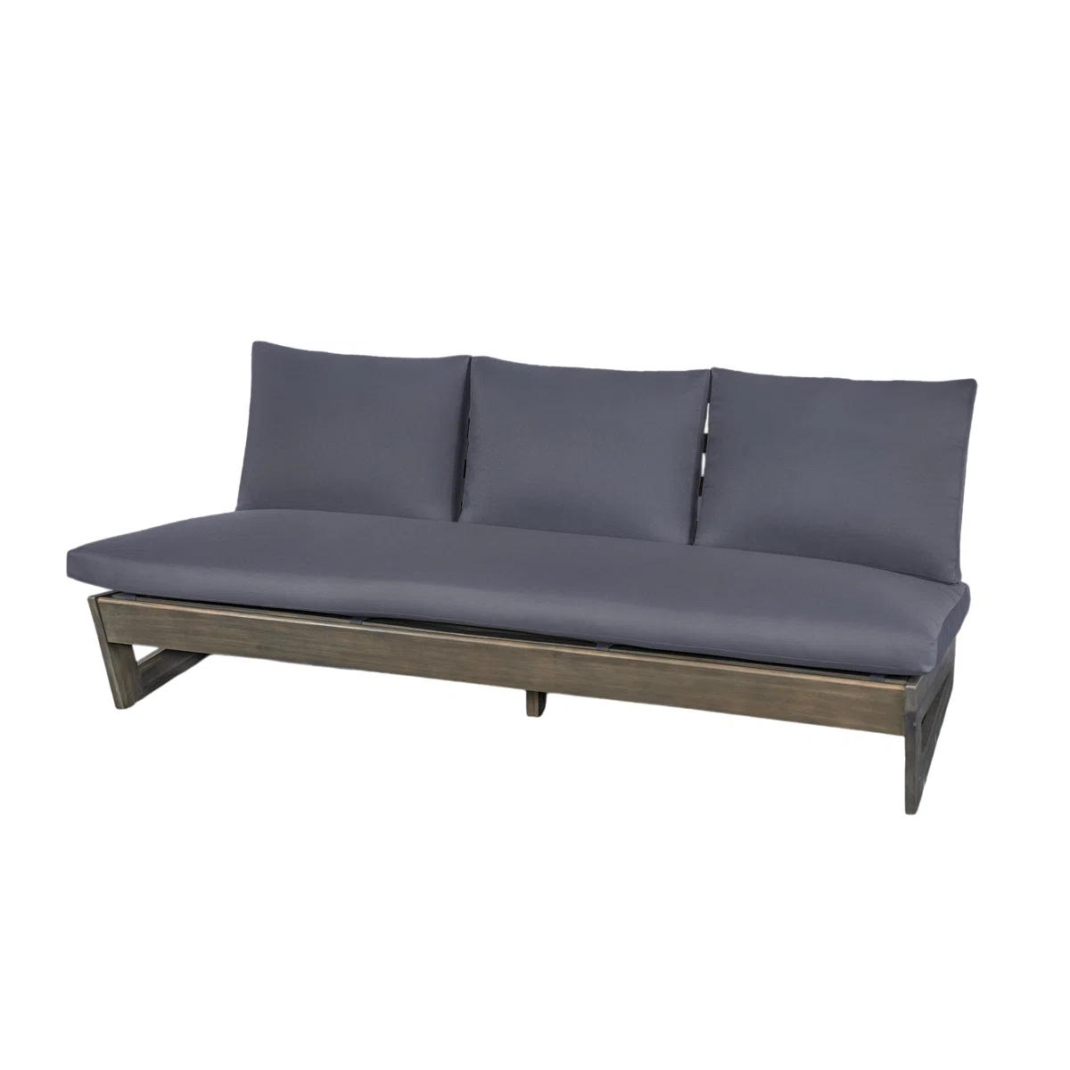 Salon de jardin moderne Louise en bois d’acacia avec coussins