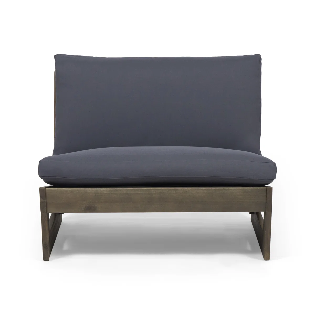Salon de jardin moderne Louise en bois d’acacia avec coussins