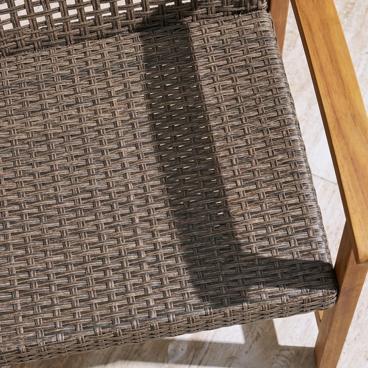 Wellara – Lot de 2 Fauteuils de Jardin en Bois et Rotin PE avec Confort Élégant pour Extérieur
