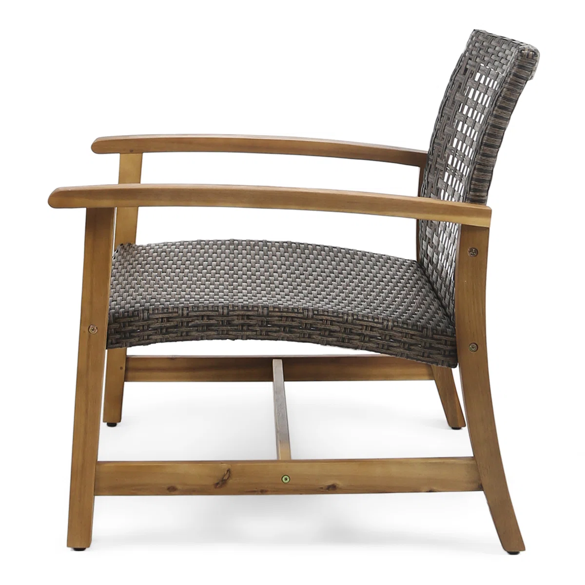 Wellara – Lot de 2 Fauteuils de Jardin en Bois et Rotin PE avec Confort Élégant pour Extérieur