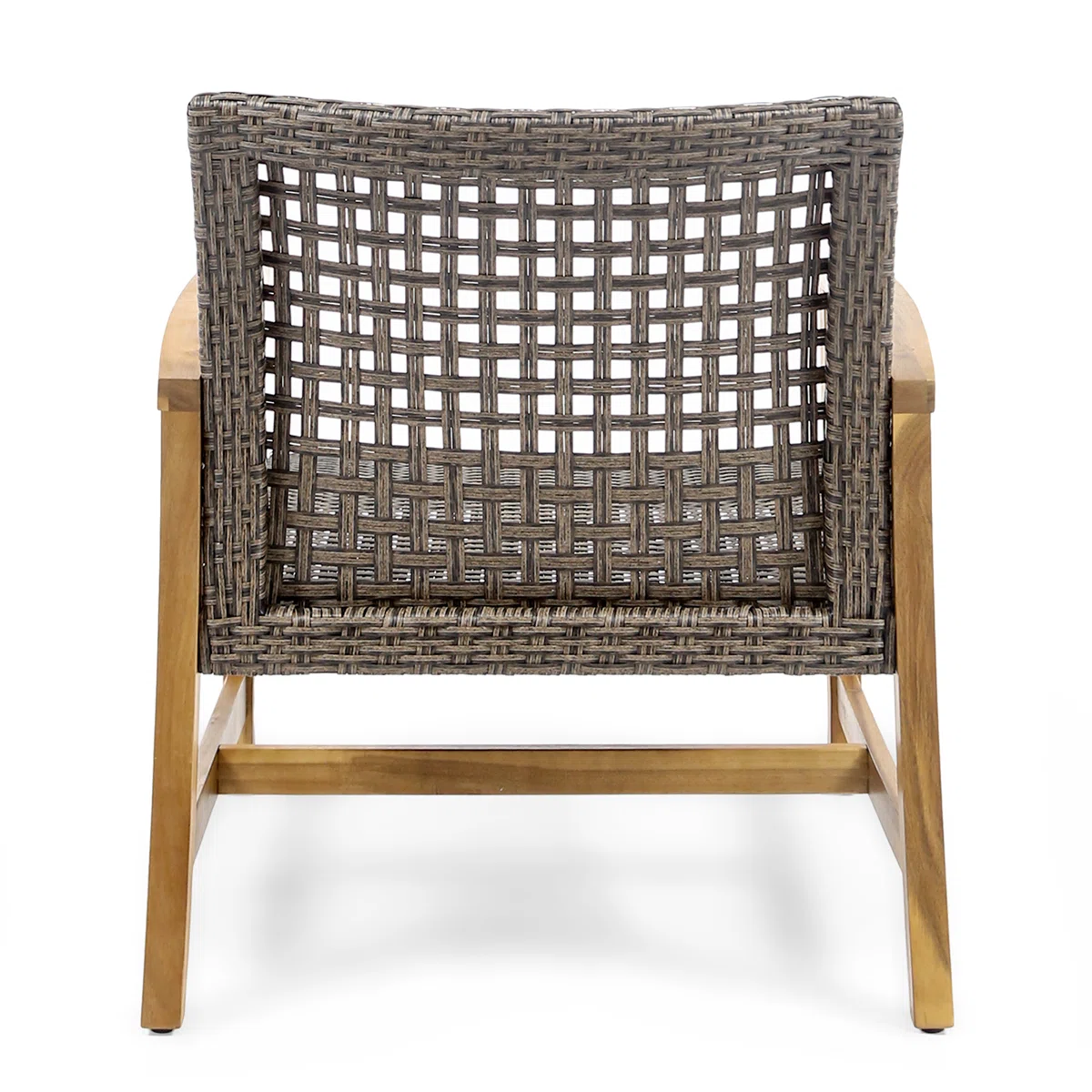 Wellara – Lot de 2 Fauteuils de Jardin en Bois et Rotin PE avec Confort Élégant pour Extérieur