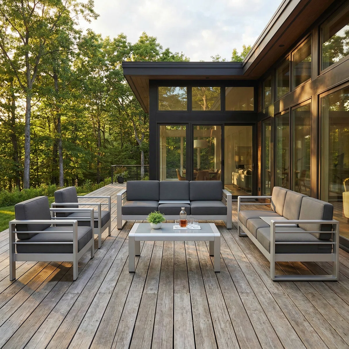 Monterra – Salon de Jardin 8 Personnes avec Coussins