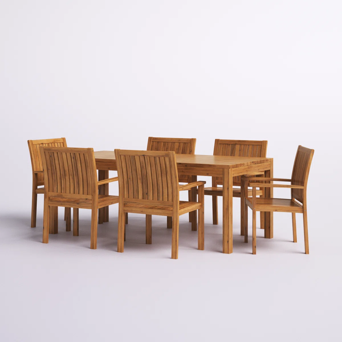 Sorrento – Ensemble Repas de Jardin 6 Places en Bois d’Acacia
