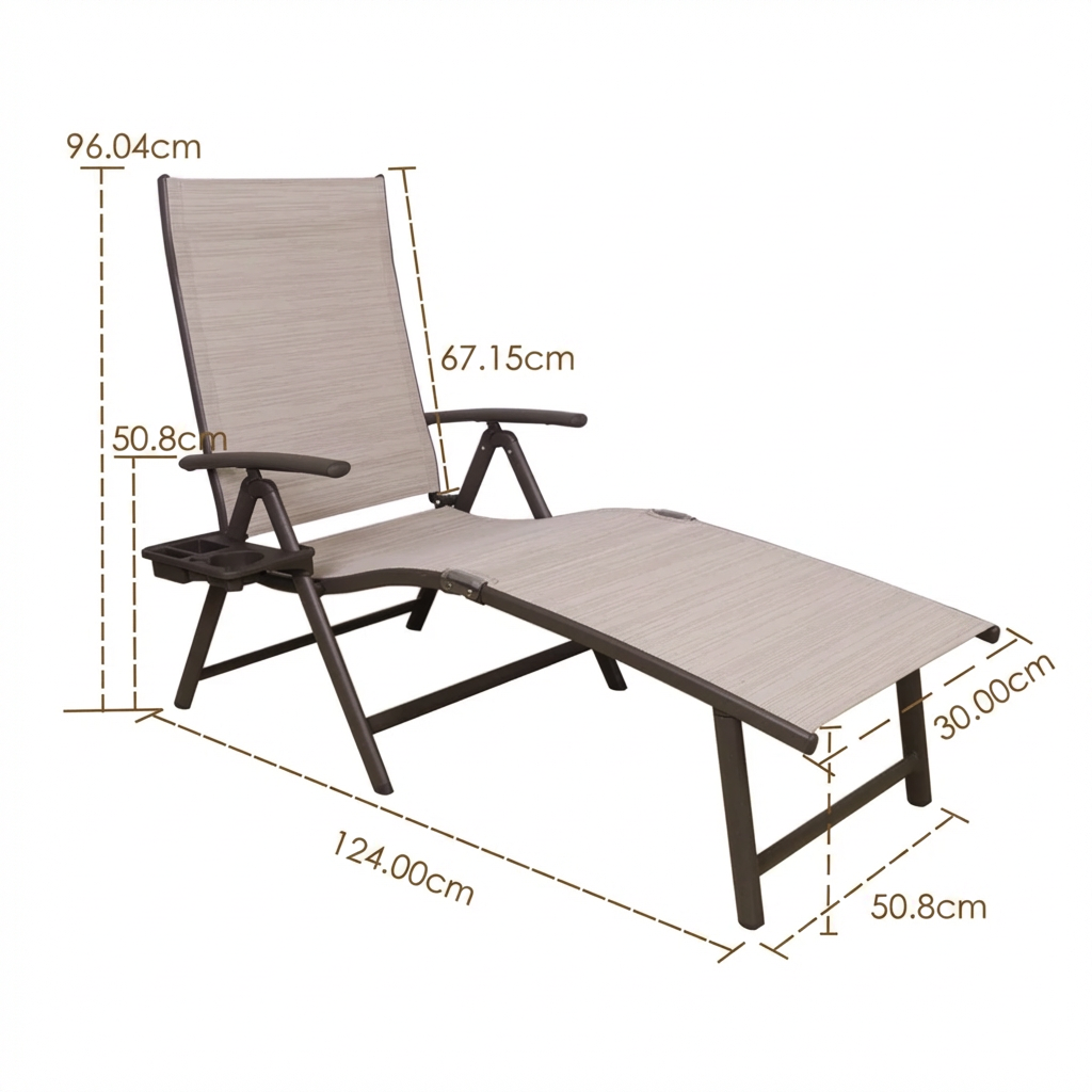 Cozara – Lot de 2 Transats Inclinables en Aluminium avec Coussin