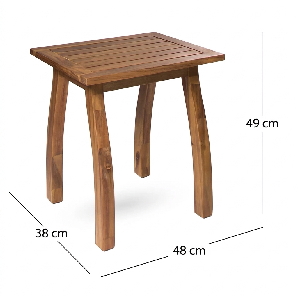 Solea Duo – Salon de jardin 2 places en bois d’acacia avec coussins