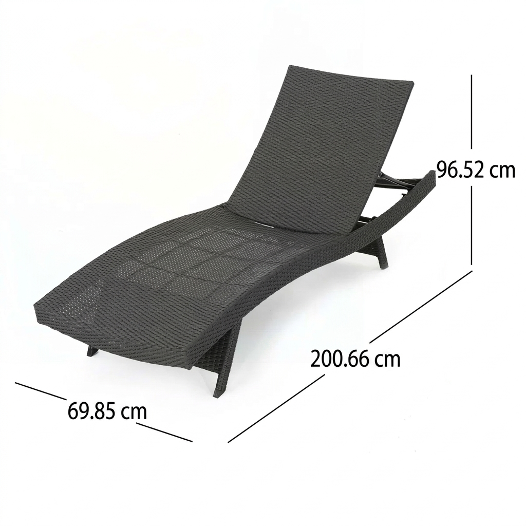 Azmira Sun – Lot de 2 transats inclinables en résine tressée