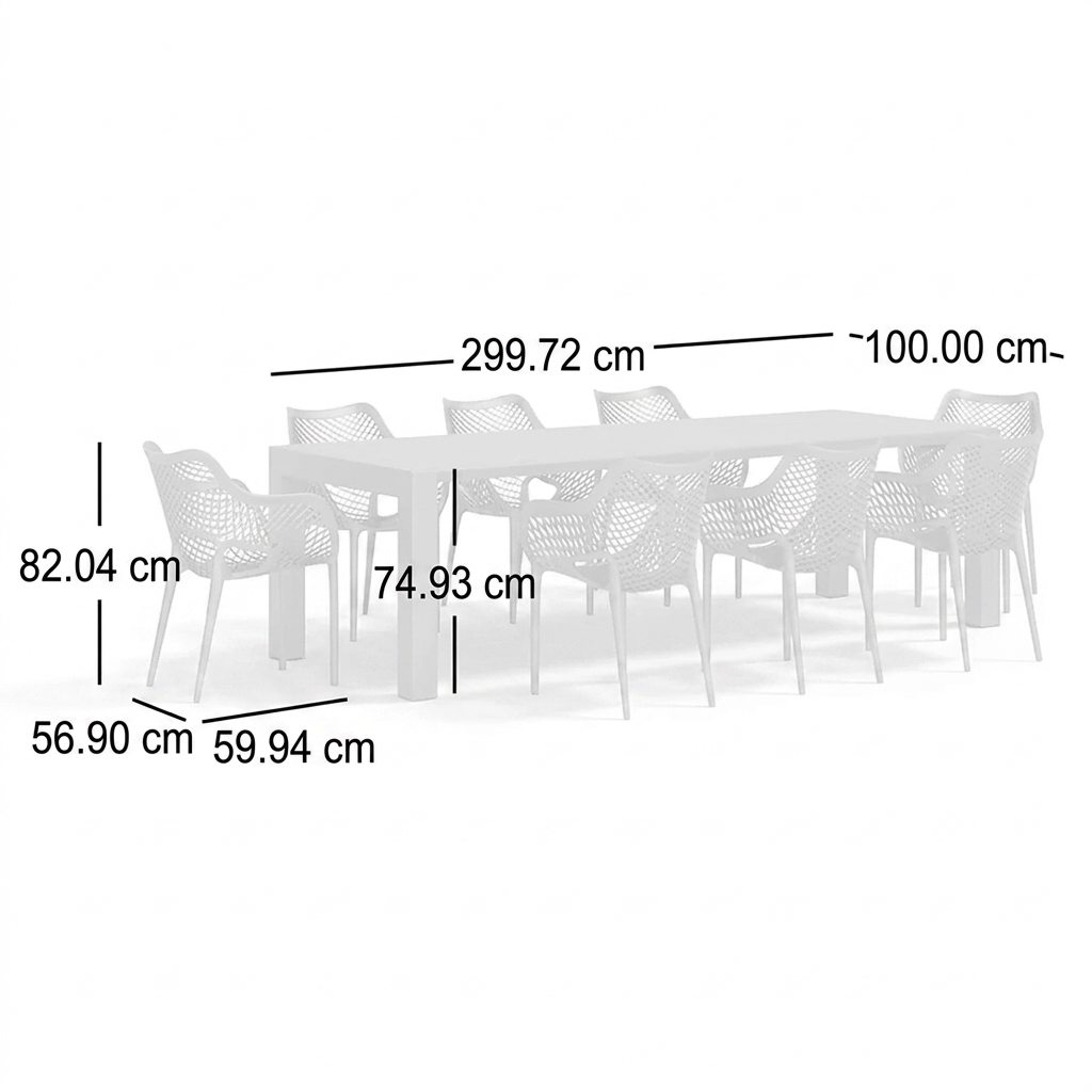 Weston - Ensemble repas de jardin 8 personnes